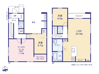 【間取り】 | 名古屋市北区西志賀町１丁目30【仲介手数料無料】新築一戸建て　1号棟