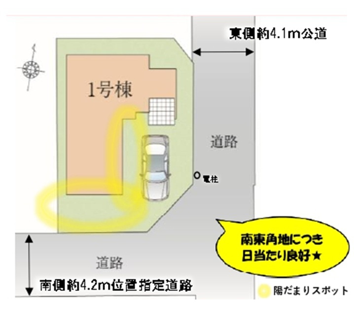 所沢市山口・全1棟　新築一戸建　～東南角地～の設備