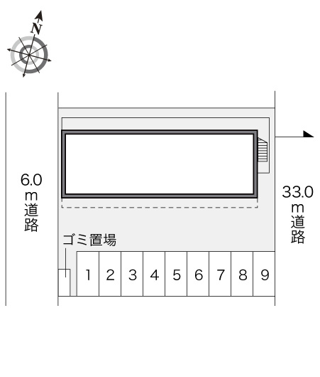 レオパレス千現の区画図