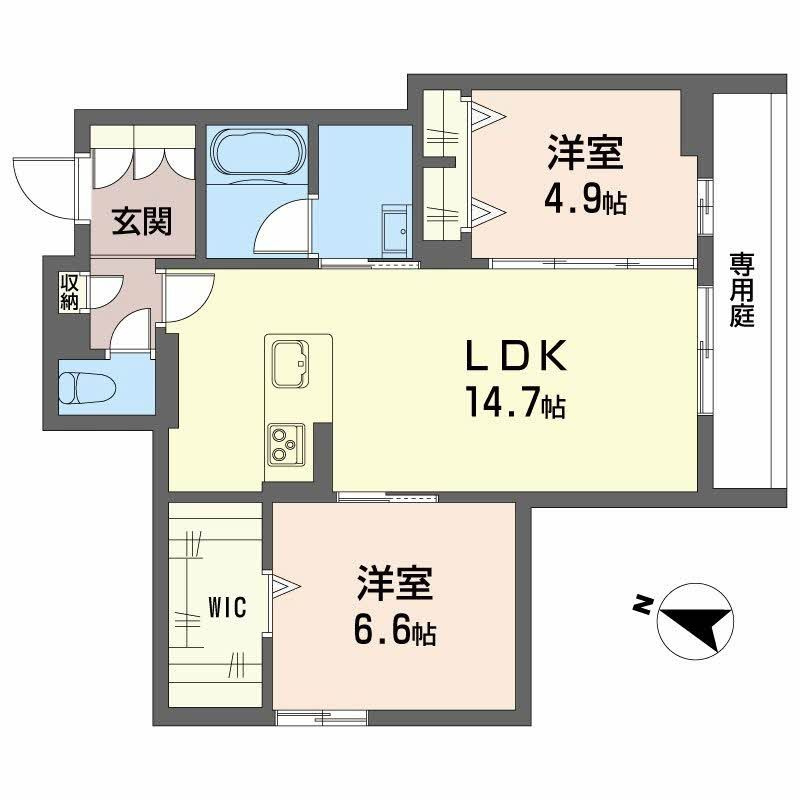 Ｌａ　Ｐａｌａｉｓ　Ｖｅｒｔ　ラ・パレヴェールの間取り