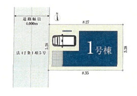 足立区西新井４丁目　新築戸建ての区画図