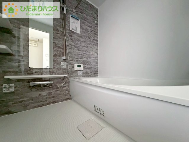 郡山市安積四丁目　新築戸建　2号棟の浴室|大人が足を伸ばしても十分な広さ！一人でゆっくりくつろぐ時間も大切です！