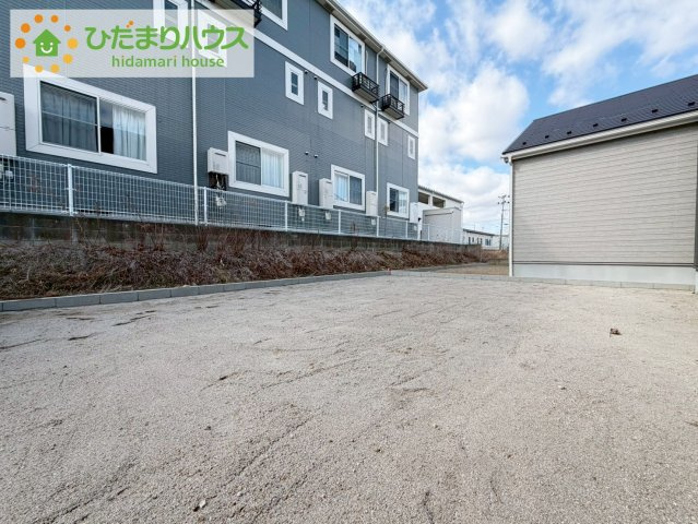 郡山市安積四丁目　新築戸建　2号棟の庭|備え付け収納で、スッキリお片付け！