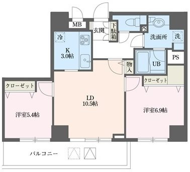 ドゥーエ横浜駅前の間取り