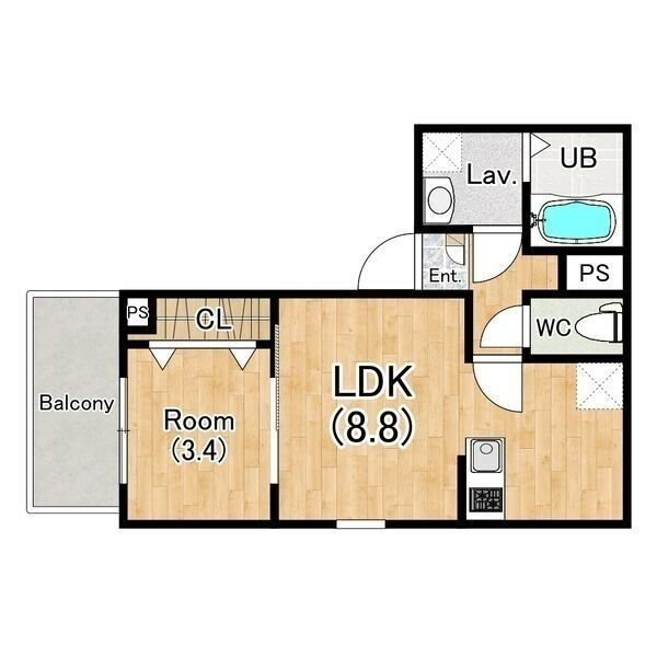 ジーメゾン西二見リュクスの間取り