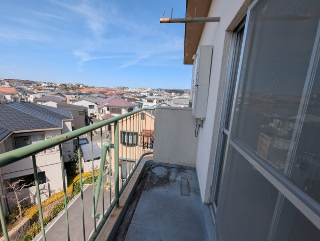 千里園マンションのバルコニー