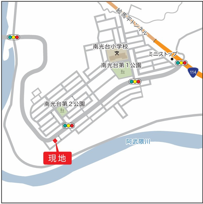 福島市南向台1丁目　中古戸建の地図|現地案内図