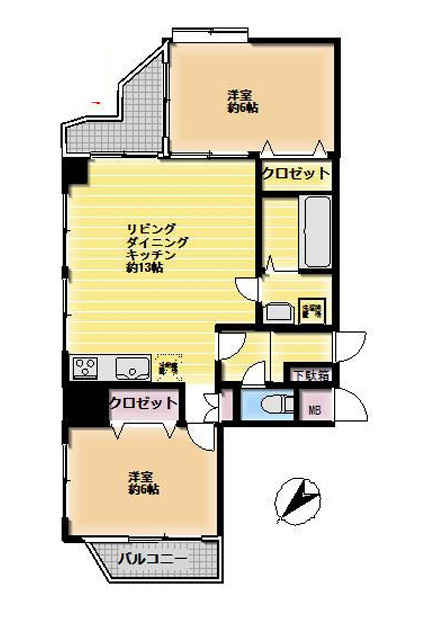 サンライズ大山マンションの間取り