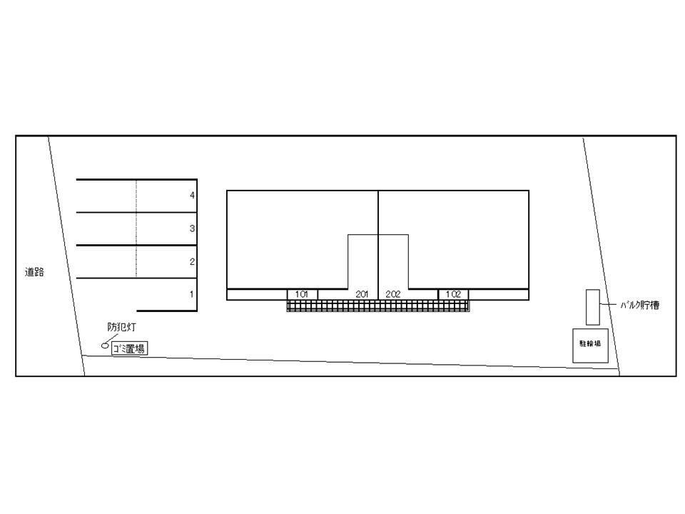 エスペランス　ワタナベ　Ⅱの区画図|駐車場