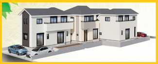 【外観パース】 | 大和市福田　新築分譲住宅　全４棟/今回販売３棟 | パース
