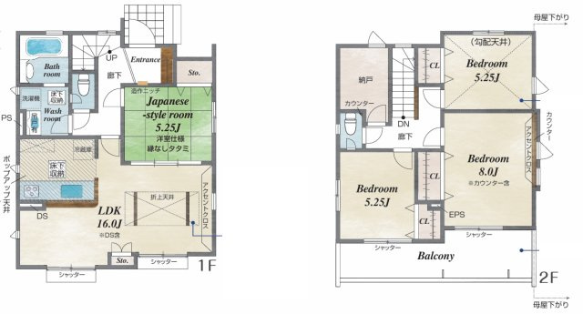 東村山市多摩湖町2丁目　新築戸建　全1棟　の区画図