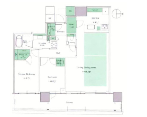 パークタワー晴海の間取り