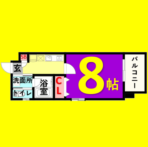 レジデンス名古屋吹上(旧:プライマル名古屋吹上)　名古屋市賃貸　仲介手数料無料の間取り