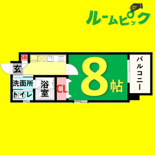 レジデンス名古屋吹上(旧:プライマル名古屋吹上)　名古屋市賃貸　仲介手数料無料の間取り