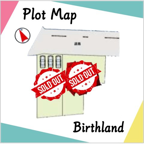 新築戸建・建売　福島市八島田字上干損田　LIGARE　全1棟の区画図|＜1号棟＞カースペース3台　※敷地内に電柱及び支線が入る場合がございます。