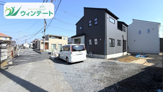 石岡市府中第1　新築戸建の前面道路含む現地写真|前面道路は交通量が少なく子供の通学にも安心の道路です♪ぜひ現地でご体感ください！