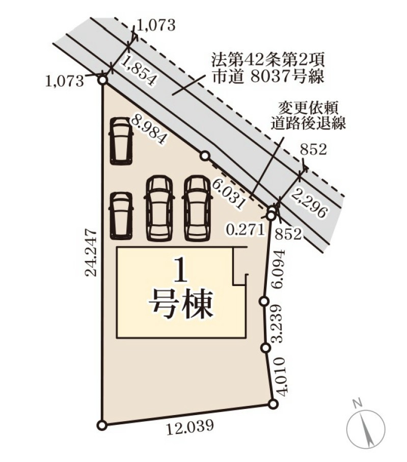 【新築戸建】高崎市新町第24　の区画図|■区画図
