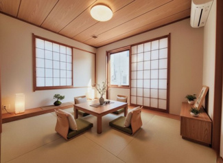 【和室】 | 四街道市もねの里３丁目 | ご家族でのんびり過ごす和室は陽当り◎※画像の家具はCGによる設置イメージになります。
