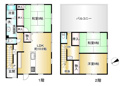 【間取り】 | 広々ルーフバルコニー付、3LDK戸建です