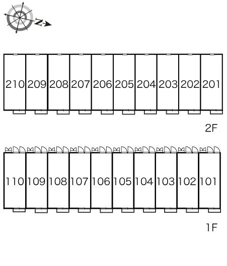 レオパレスグリーンレーベルの区画図