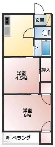 下沖ハイツの間取り