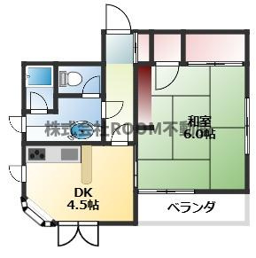 都城市一万城町の賃貸マンションの間取り
