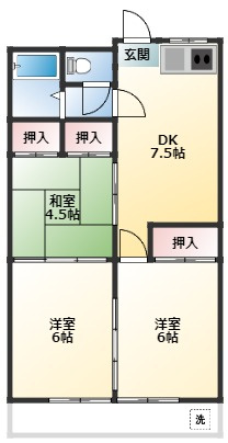 ガーデンR2の間取り