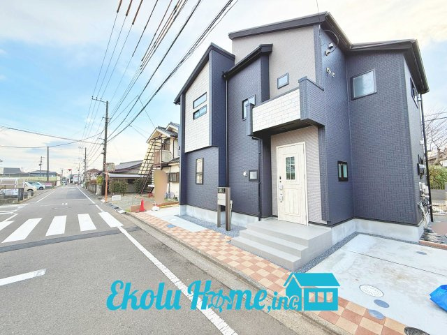 福生市福生　Ⅰ期　1号棟の前面道路含む現地写真|前面道路含む現地写真です