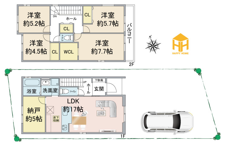 テラシエ尼崎市東園田町1丁目新築一戸建ての間取り|※図面と現況が異なる場合は、現況を優先します。