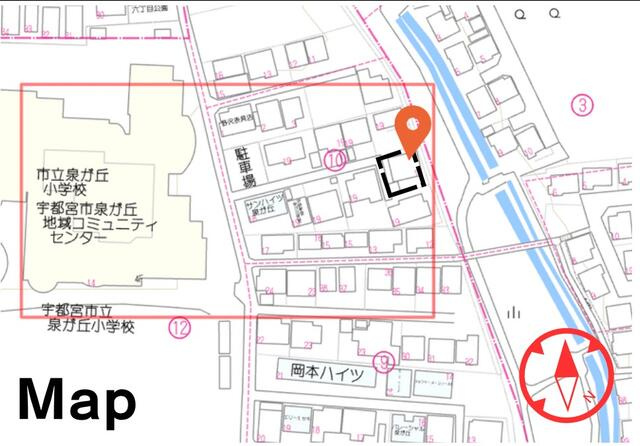 宇都宮市泉が丘7丁目　272.19㎡の地図