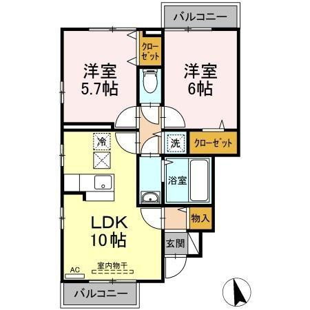 ヴィラーレ　Ⅱの間取り