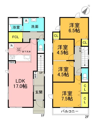 高浜本郷町第1期　新築住宅＜1号棟＞の間取り|4LDK＋ファミリークローク
