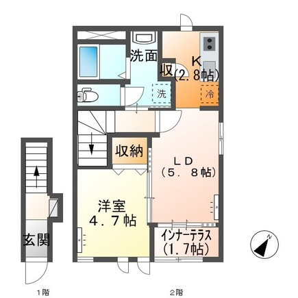 マウントリバー　Ⅱの間取り|間取図