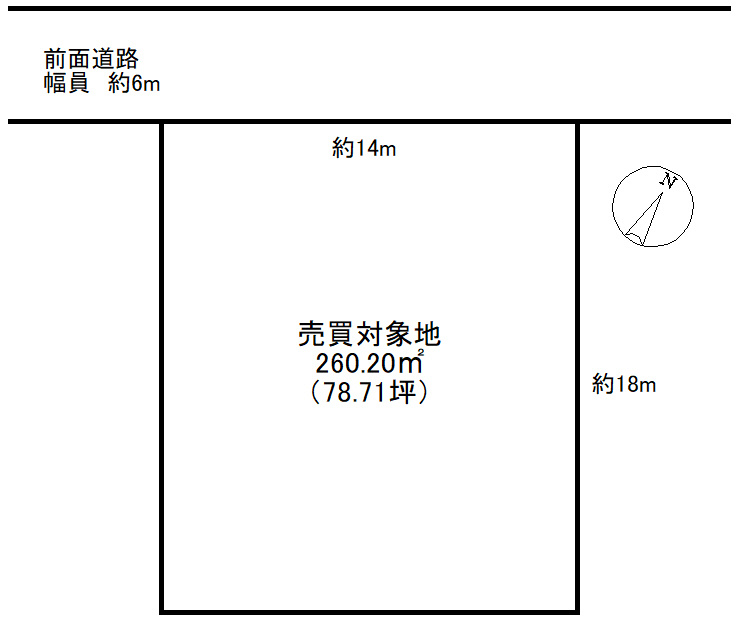 天満台西三丁目の土地図