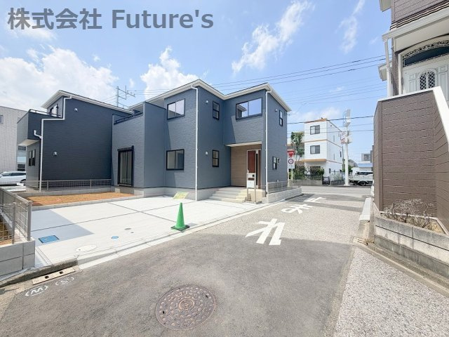 八潮市八潮7丁目　新築戸建　全4棟　2号棟の前面道路含む現地写真|前面道路含む現地写真です。