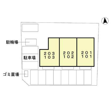 ルシエルいそいちの区画図