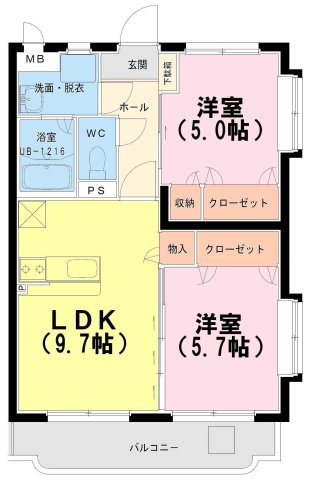 エスポワールはるかの間取り|間取り図