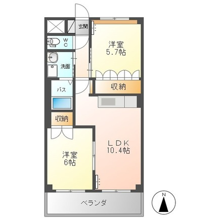ディア・ベルジュの間取り|間取図