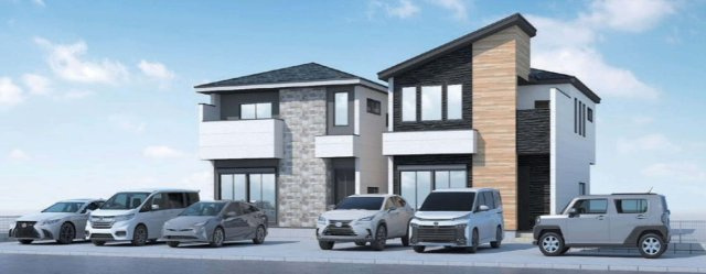 【仲介手数料無料】狭山市柏原９期全２棟２号棟　狭山の新築住宅なら西武ハウジングの外観パース