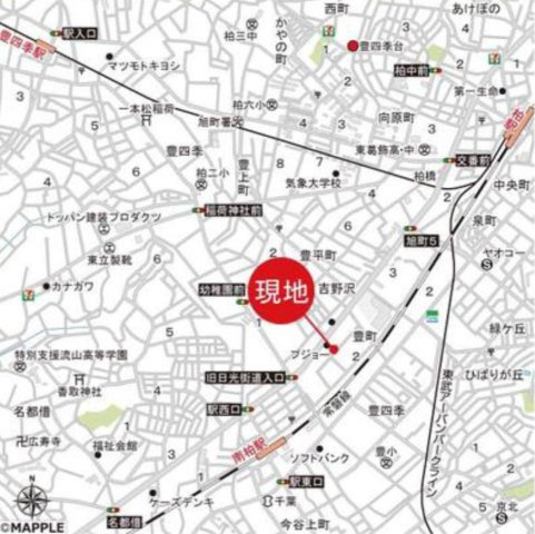 コンフォール南柏の地図