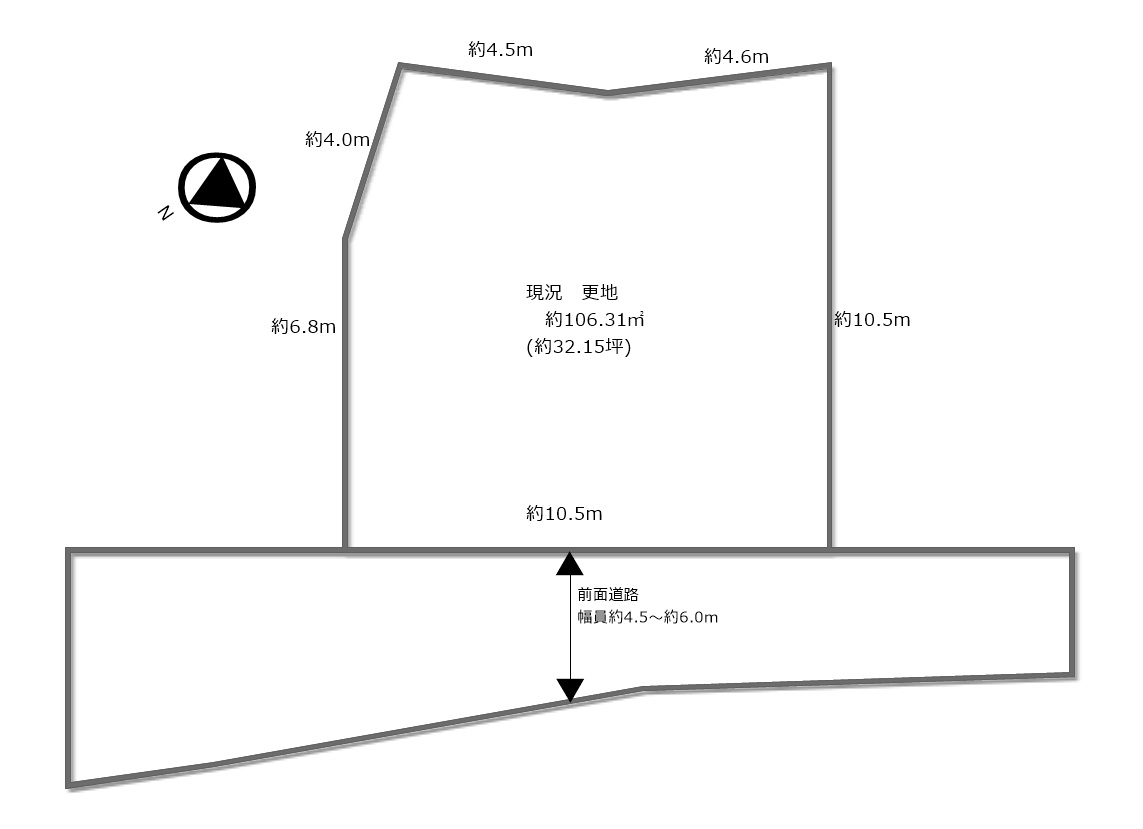 大阪市城東区中浜1丁目の土地図