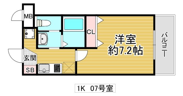大阪市鶴見区今津南１丁目の賃貸マンションの間取り