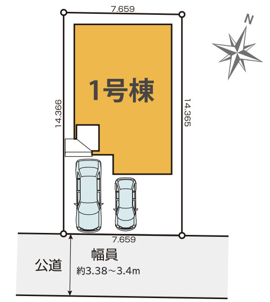 【仲介手数料無料】狭山市東三ツ木７期全１棟　狭山市の新築住宅なら西武ハウジングの区画図