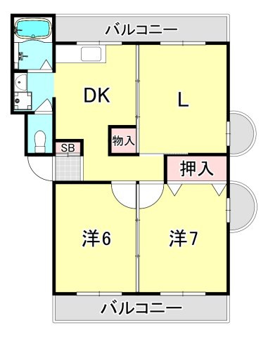 芦屋東山プリンスの間取り