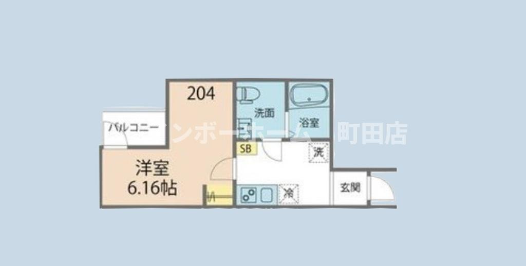 カインドネス中央林間※初期費用分割あと払いサービス利用可能物件の間取り