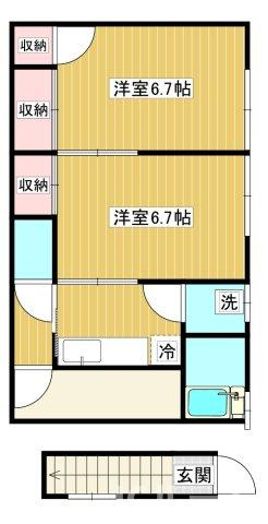 コーポ岡本の間取り
