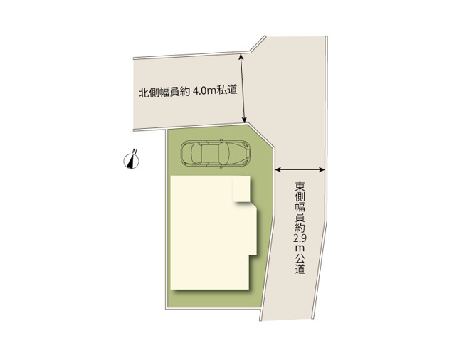 【区画図】 | 新座市栗原4丁目　中古一戸建住宅　(保谷店) | 角地の為、陽当たり・風通し良く開放的です。※図面を基に作成しています。現況と異なる場合は現況を優先いたします。