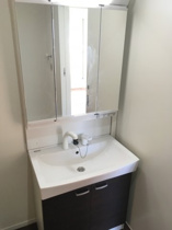 独立洗面化粧台が付いています