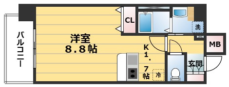 プレサンス京都三条大橋雅殿の間取り