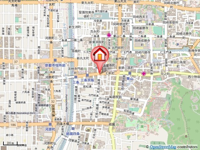 プレサンス京都三条大橋雅殿の地図